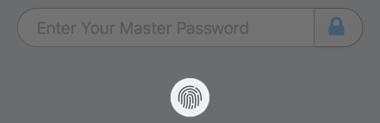 Select the Touch ID button on the lock screen