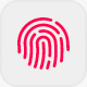 die Taste zum Entsperren mit Fingerabdruck