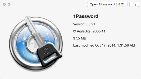 1Password 3 Quick Look