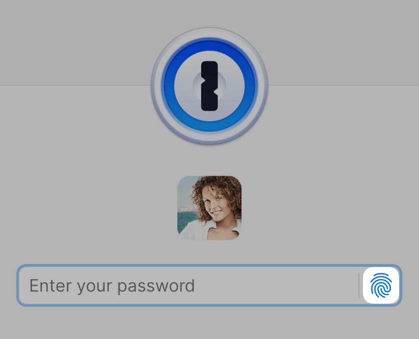 Entsperre „1Password biometrische Eingabeaufforderung“