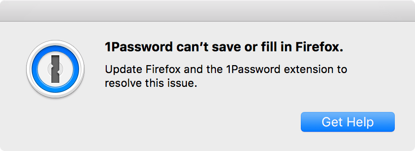 Update Firefox and the 1Password classic extension to resolve this issue.