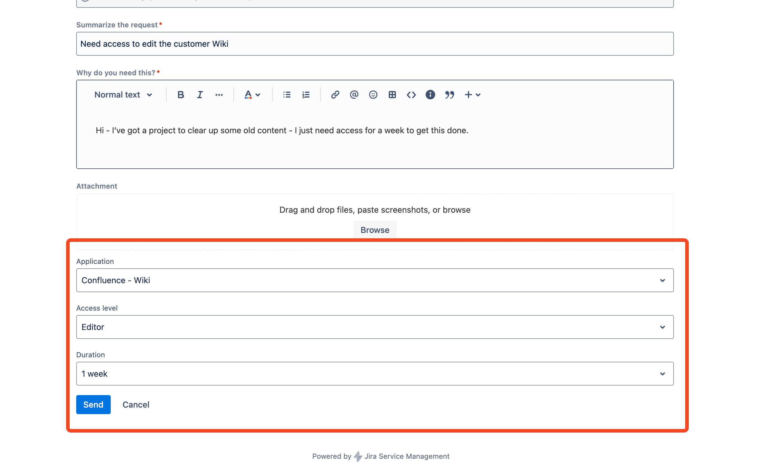 Jira Service Management SaaS Manager Access Requests plugin