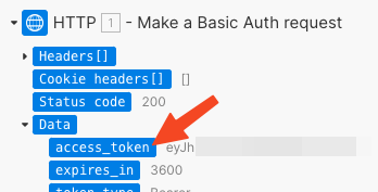 Make Set variable module with the access token selected as the value