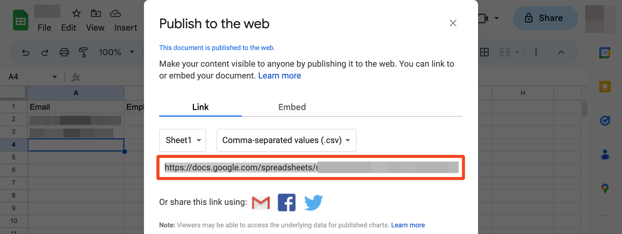 Google Apps Script deployment settings