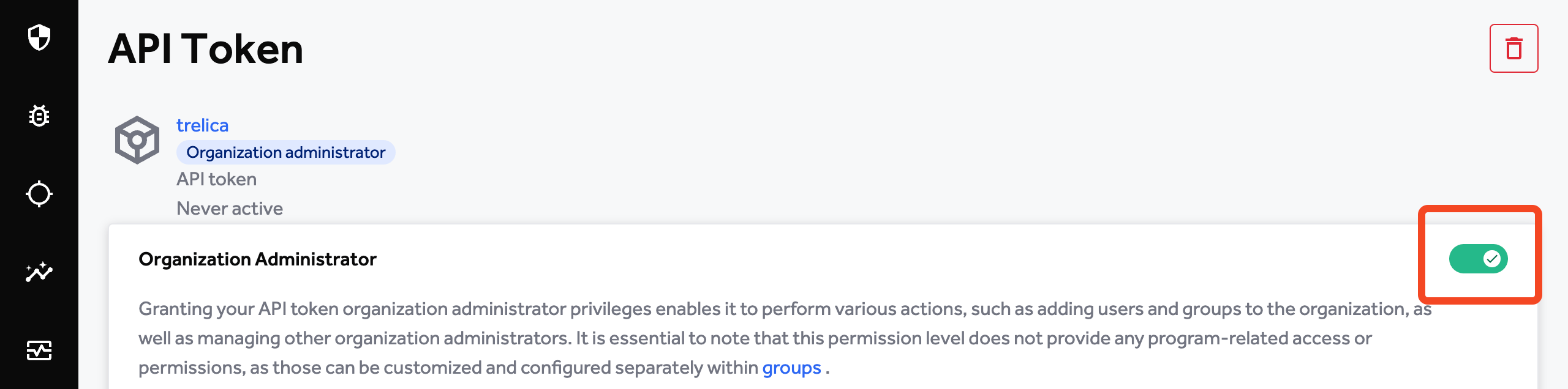 HackerOne API token credentials