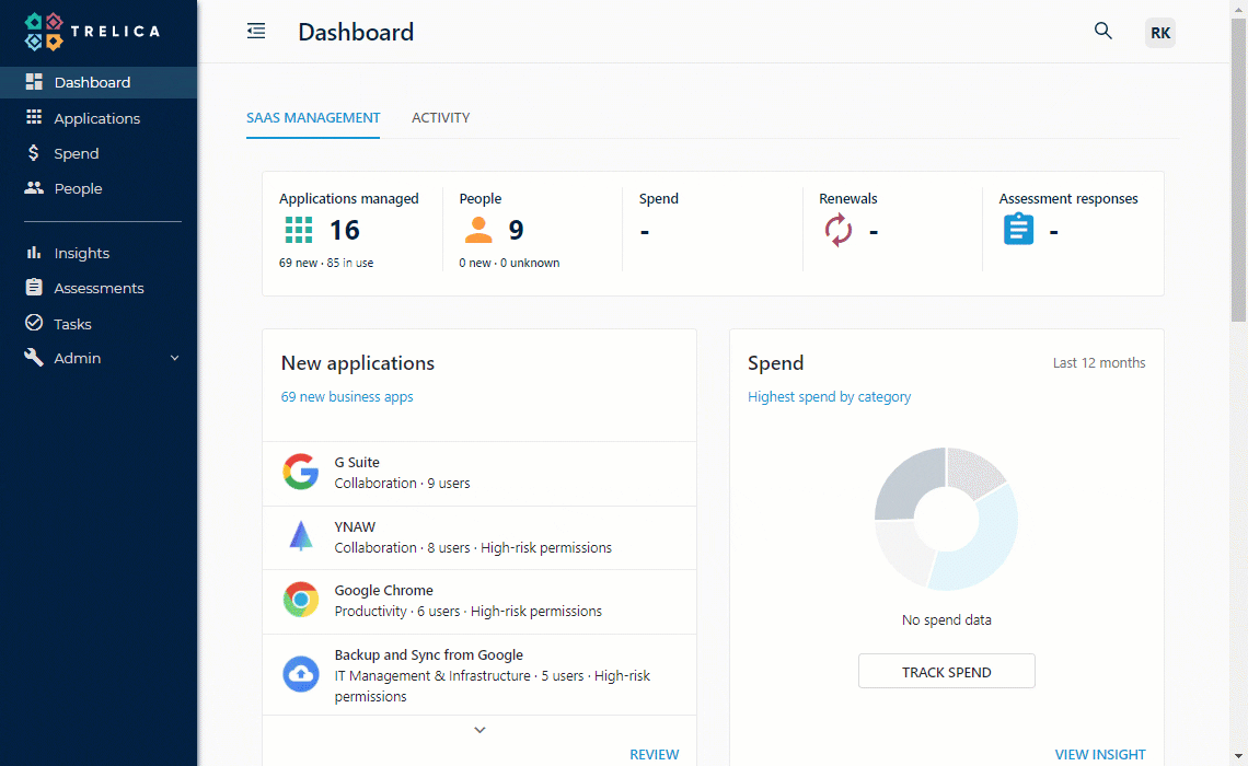 Animation of connecting an application in SaaS Manager