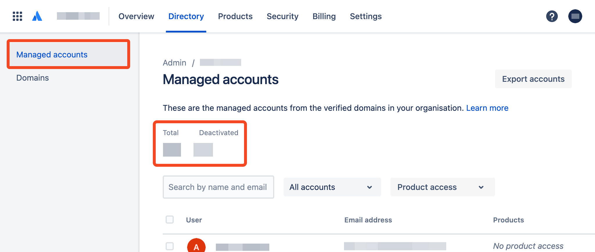 Atlassian managed accounts list