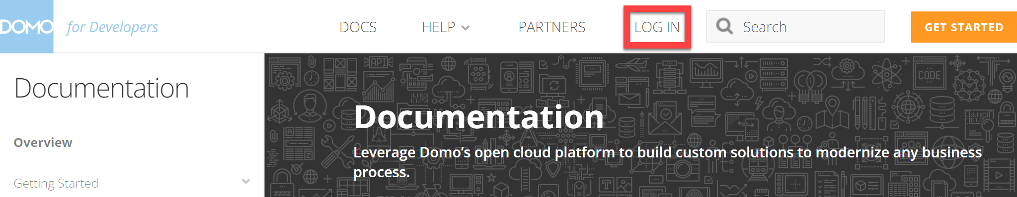 Domo developer home page