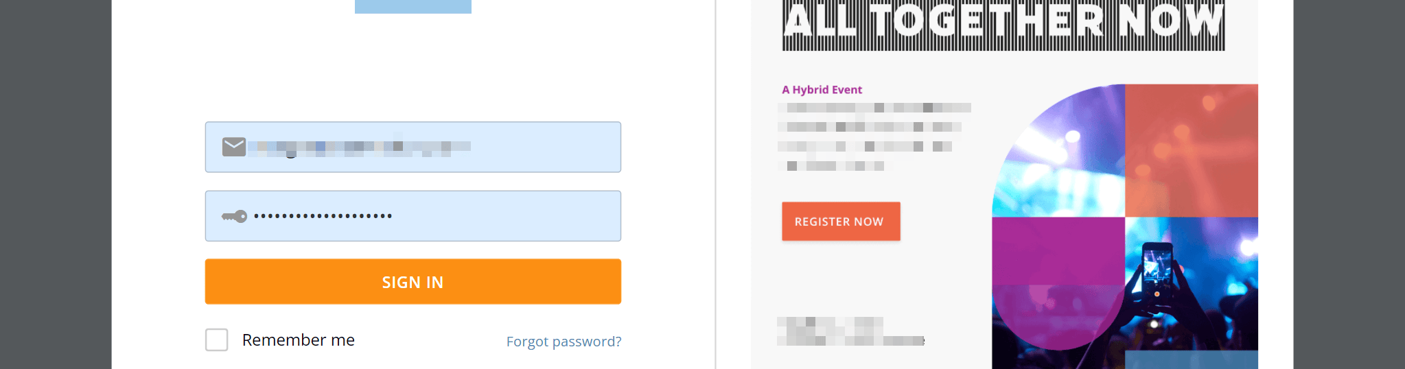 Domo administrator sign-in page