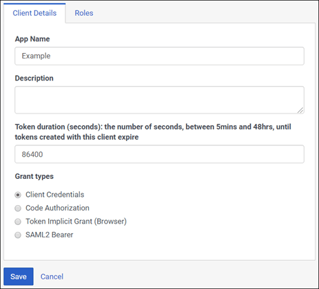 Genesys Cloud OAuth client details
