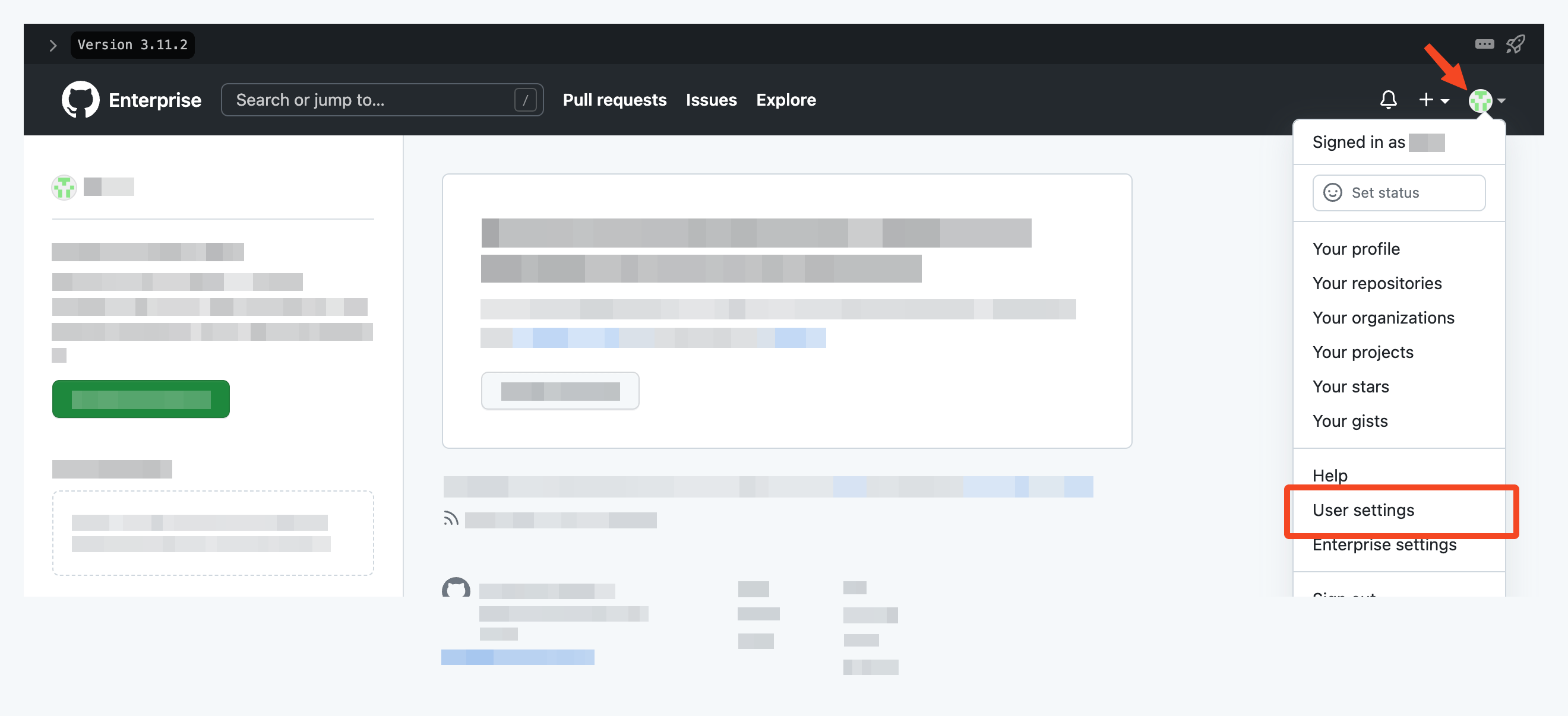 GitHub organization settings