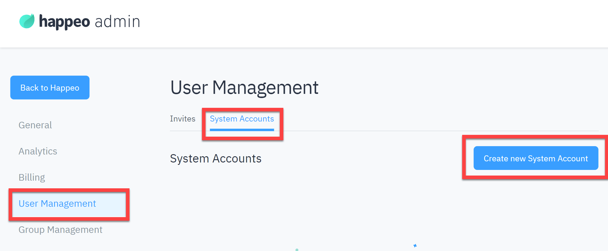Happeo API settings