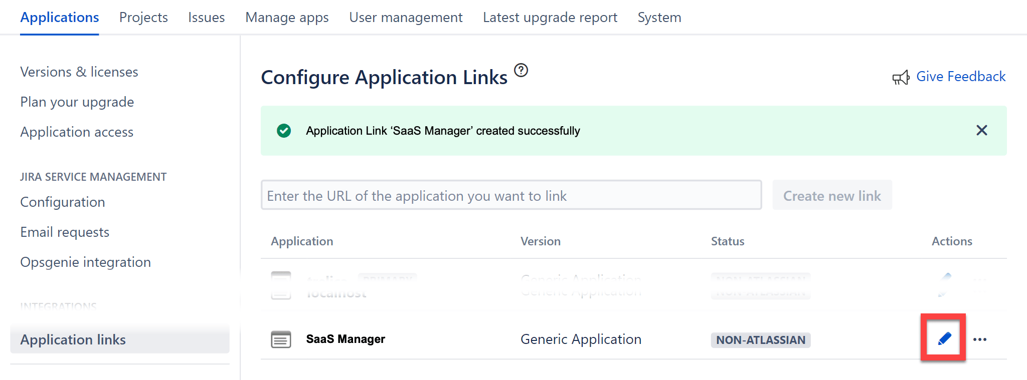 Jira OAuth application configuration