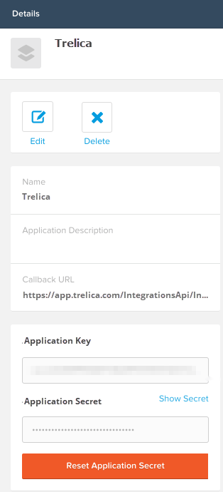 Salesforce Social Studio API Applications list