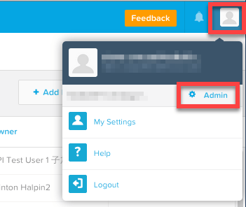 Salesforce Social Studio profile menu with Organization Settings selected