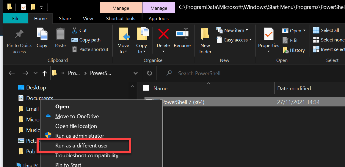 PowerShell output from a SaaS Manager API request