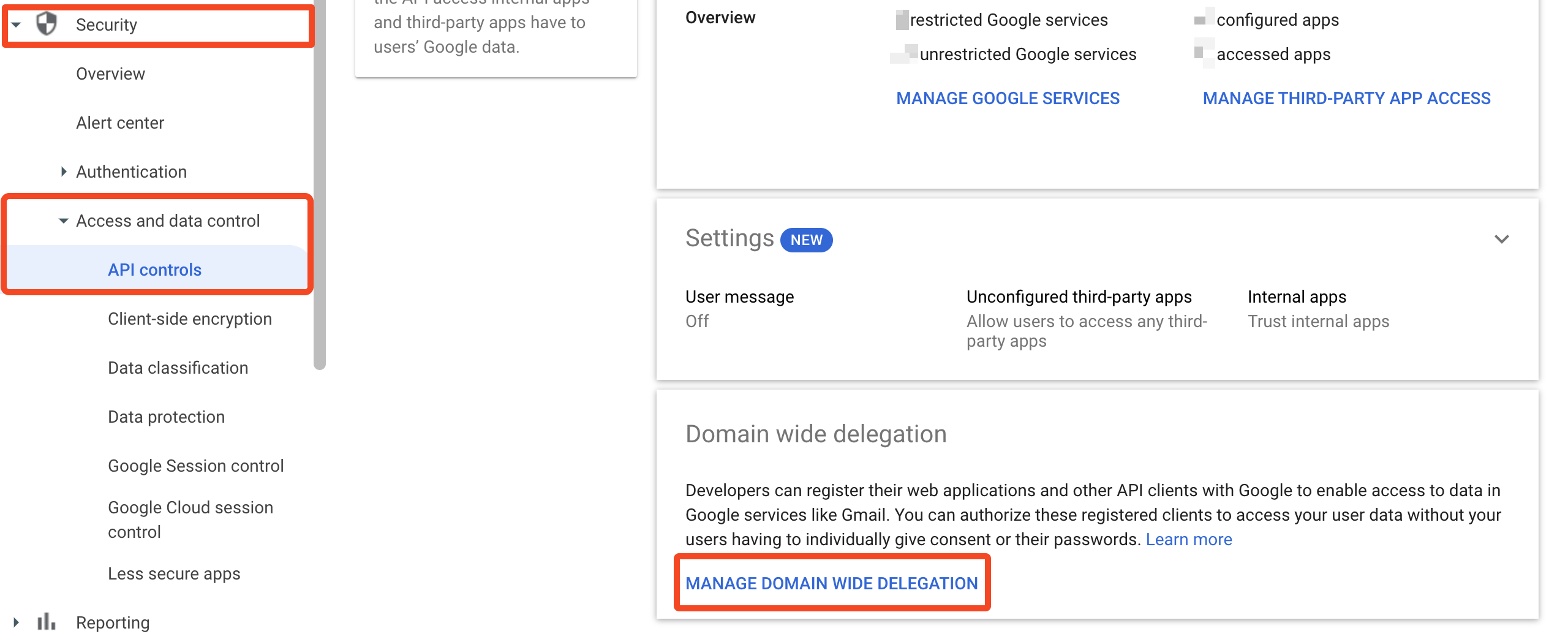 Google Admin domain-wide delegation controls